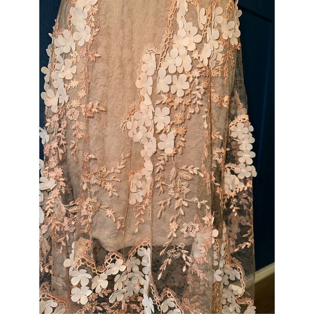 Dress the Population Floral Embroidered Maxi Dress in Blush - Picture 6 of 11